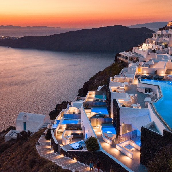 Five-Star Santorini Retreat with Private Terrace Ocean Views & Michelin-Starred Restaurant, Santorini, Greece