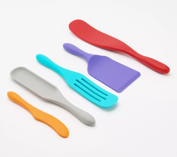 Mad Hungry 5-Piece Silicone Spurtle Set - QVC.com