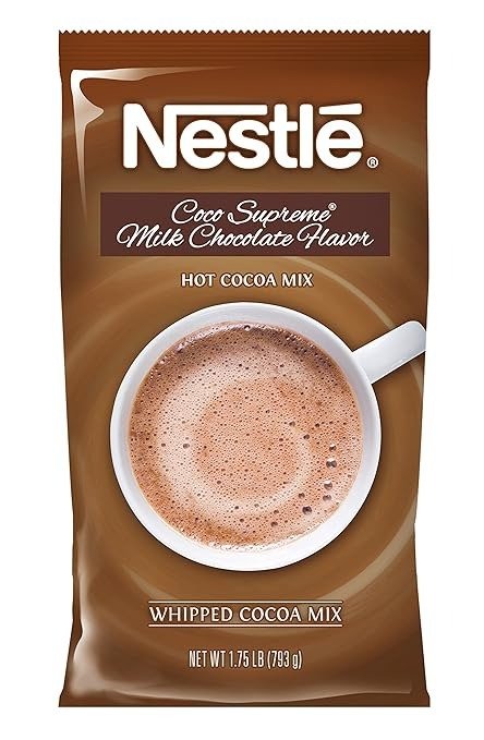 Hot Chocolate Mix, Hot Cocoa, Milk Chocolate Coco Supreme Flavor, Whipped Cocoa, 1.75 lb. Bag