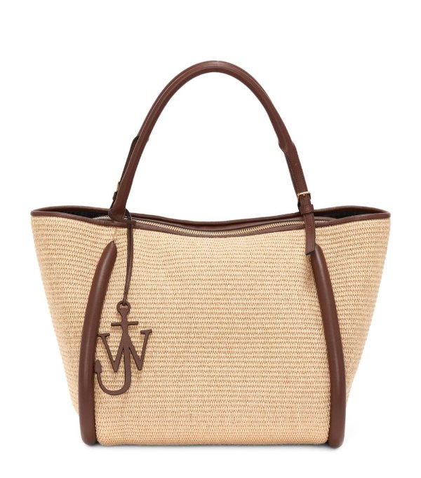 Sale | JW Anderson Large Raffia Bumper Top-Handle Bag | Harrods US