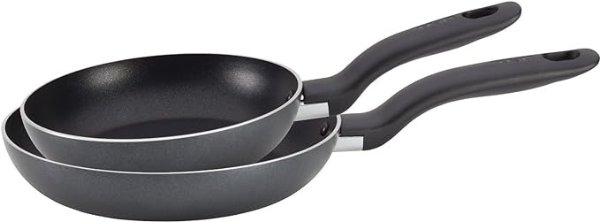 B167S284 Initiatives Nonstick 8-Inch and 10-Inch Cookware Fry Pan Set, Gray