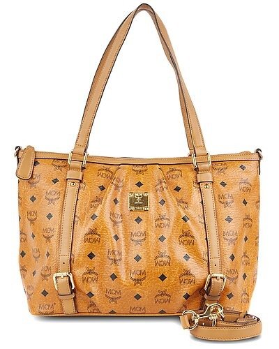 Brown Visetos Canvas Two-Way Tote (Authentic Pre-Owned)