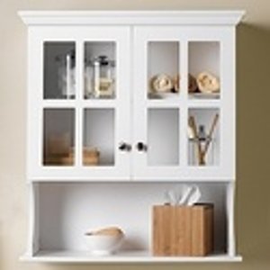 Brylane Home Country-Style Bathroom Wall Cabinet
