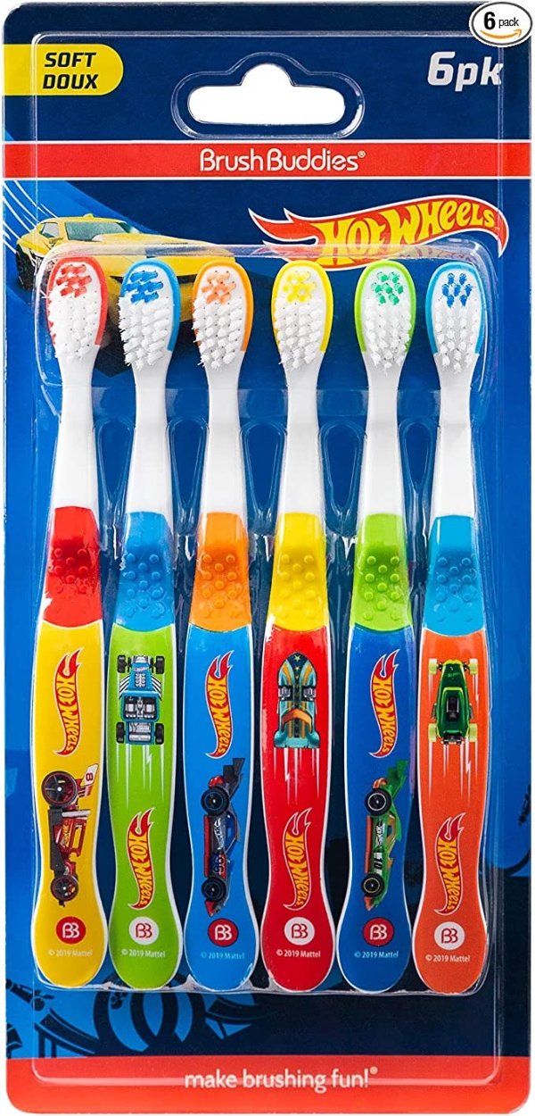 Brush Buddies 儿童卡通主题牙刷6件套