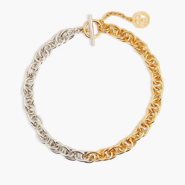 Silver and gold-tone necklace