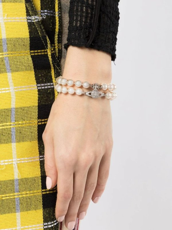 pearl-chain Orb bracelet