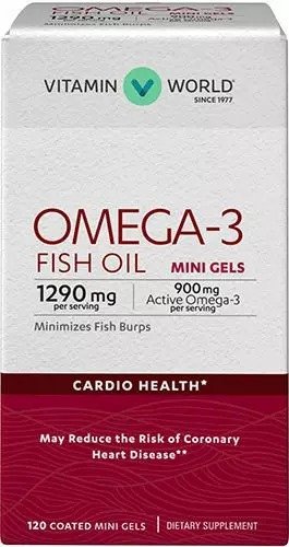 Omega-3 Fish Oil Premium Coated Mini Gels 900mg | Vitamin World
