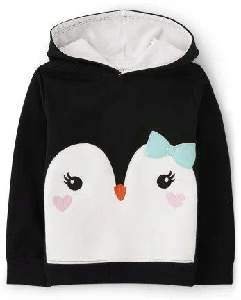 Girls Long Sleeve Penguin Hoodie - Polar Party | Gymboree