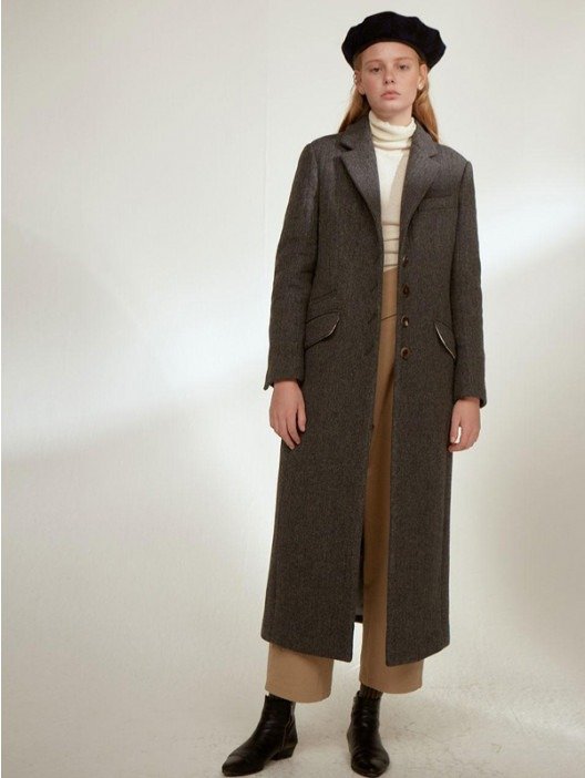 Clo Evie Herringbone Single Coat