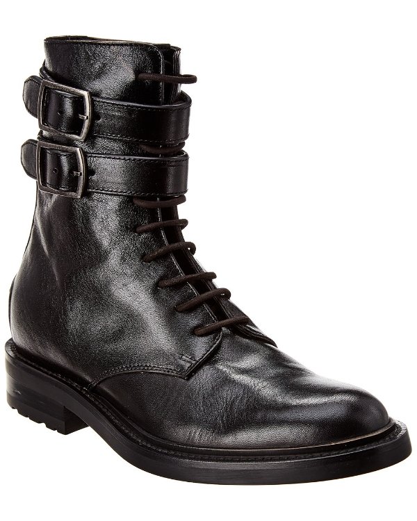 Studded Leather Army Boot