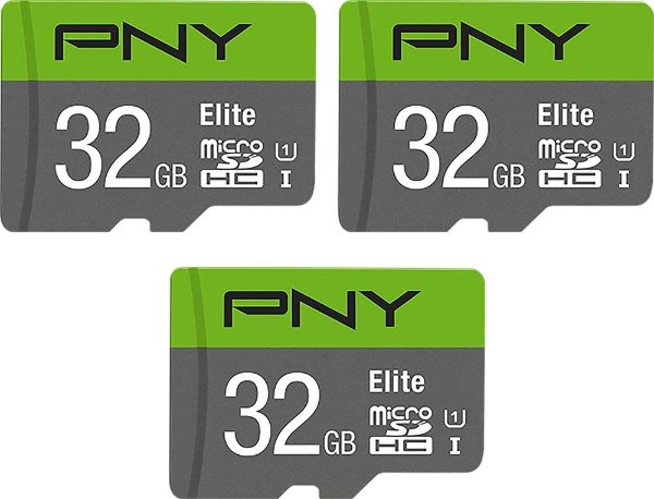 PNY Elite 32GB C10 U1 MicroSDHC 存储卡 3张