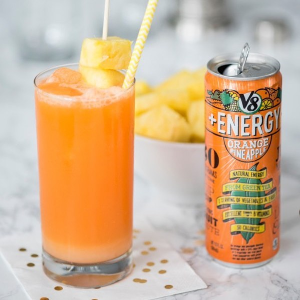 V8 +Energy, Healthy Energy Drink, Orange Pineapple, 24 Count