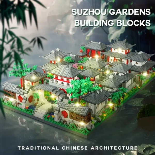 Christmas Gift Suzhou Garden Blocks Difficult Construction Toys, For Boys And Girls Children's Birthday Gift Street Scene To Send Girlfriend Living Room Decoration, For 10 Years Old And Above - Toys & Games - Temu