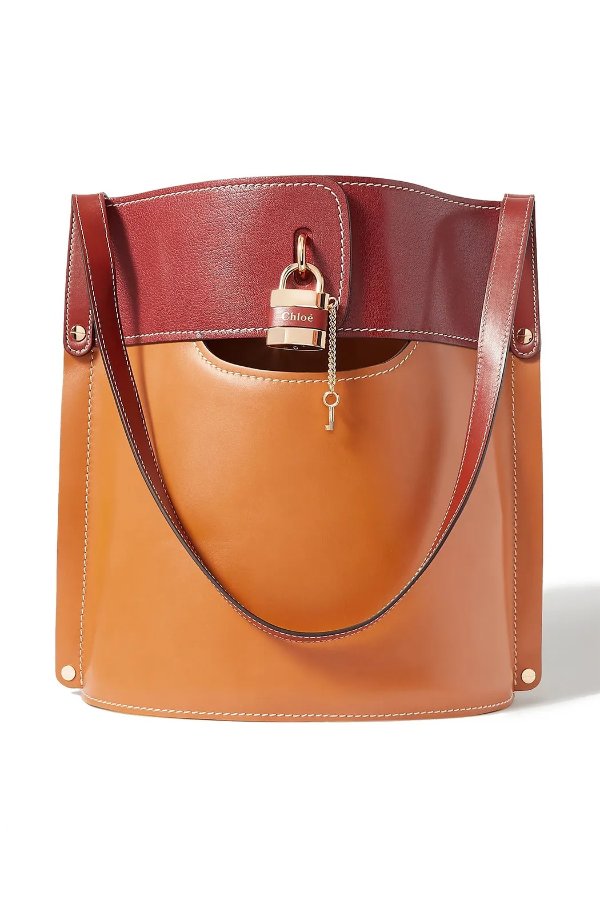Aby two-tone leather tote