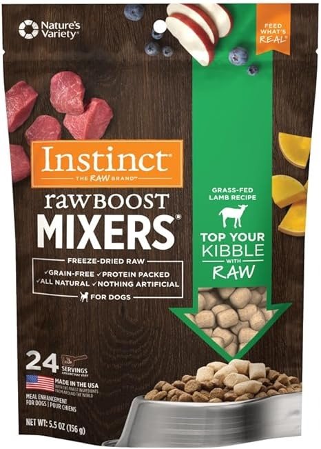 Raw Boost Mixers Freeze Dried Raw Dog Food Topper, Grain Free Freeze Dried Dog Food Topper 5.5 Ounce (Pack of 1)