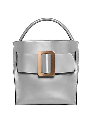 - Devon Square Leather Bucket Bag