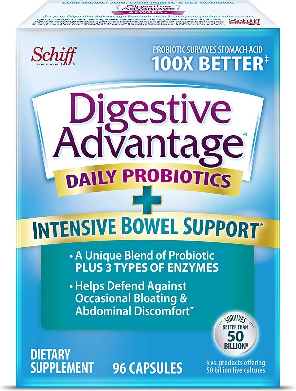 Intensive Bowel Support - Probiotic that defends against gas & bloating, 96 Capsules