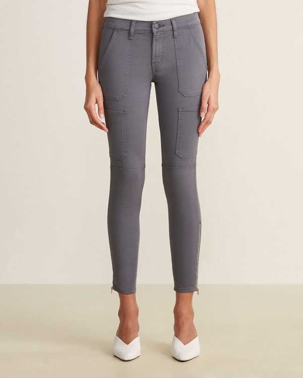 Utility Mid-Rise Skinny Jeans