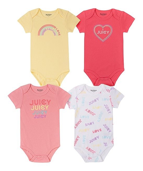 Yellow 'Love Juicy Couture' Bodysuit Set - Newborn & Infant