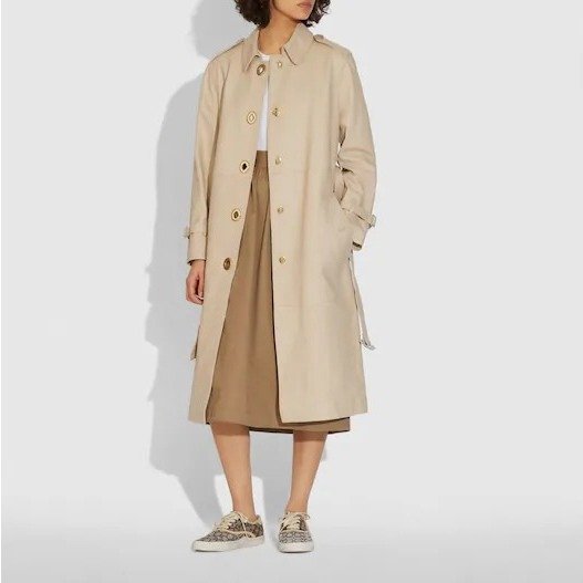 Lightweight Leather Trench