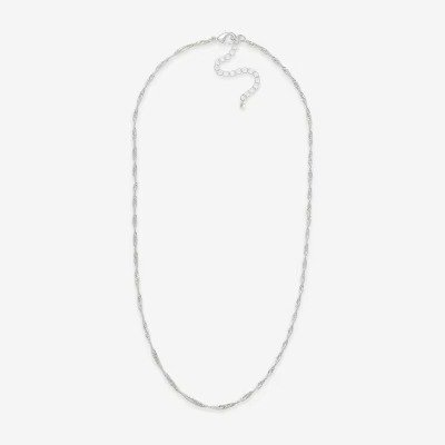 Hypoallergenic Silver Tone 16 Inch Chain Necklace