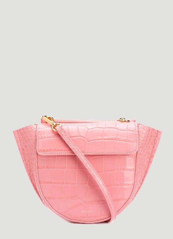 Hortensia Mini Croc-Embossed Handbag in Pink