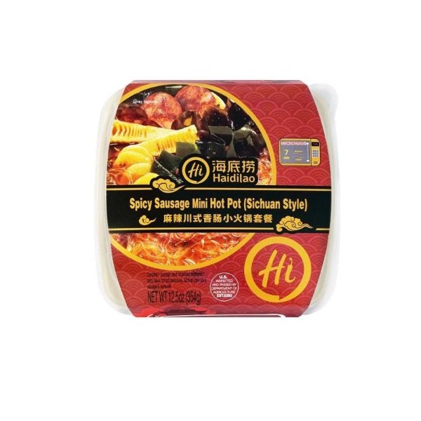 Haidilao Spicy Sichuan Sausage Small Hot Pot Set Microwave Version 354g
