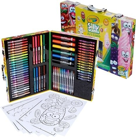 Silly Scents Inspiration Art Case, 80+ Art Supplies, Gift for Kids, Ages 5, 6, 7, 8 [Amazon Exclusive]