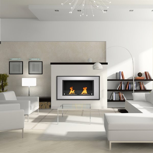 Cynergy 43" Ventless Built In Recessed Bio Ethanol Wall Mounted Fireplace - Contemporary - Indoor Fireplaces - by Mach Group