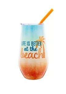 16 Ounce Better At Beach Insulated Wine Tumbler