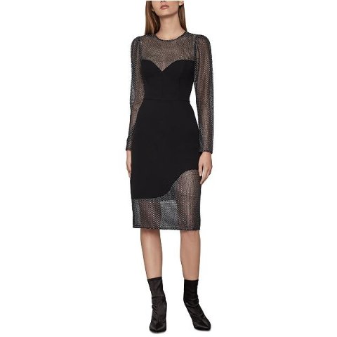 BCBGMAXAZRIAAsymmetrical Illusion Dress
