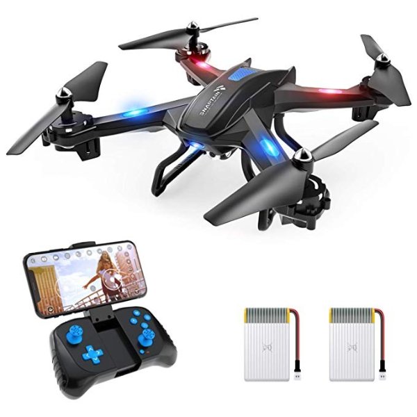 S5C WiFi FPV Drone with 720P HD Camera, Voice Control, Gesture Control RC Quadcopter for Beginners with Altitude Hold, Gravity Sensor, RTF One Key Take Off/Landing, Compatible w/VR Headset