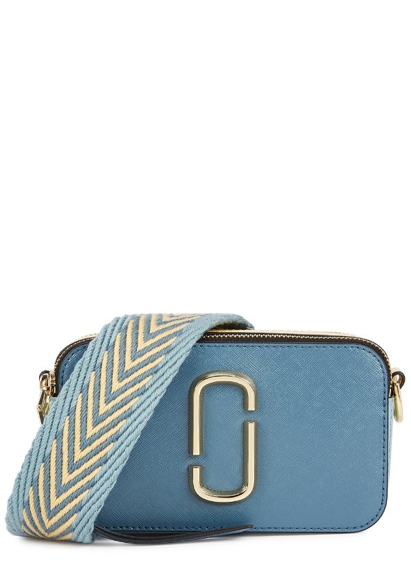The Snapshot small blue leather cross-body bag