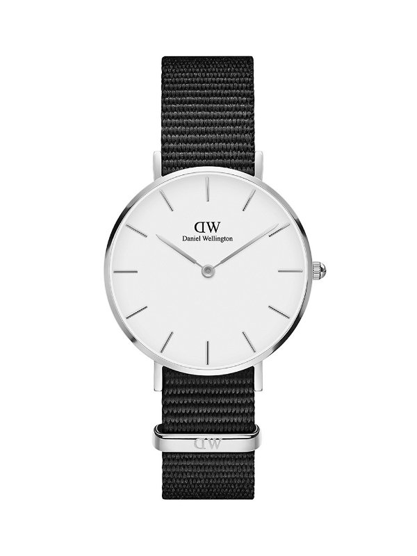 Petite Cornwall Stainless Steel & Textile-Strap Watch
