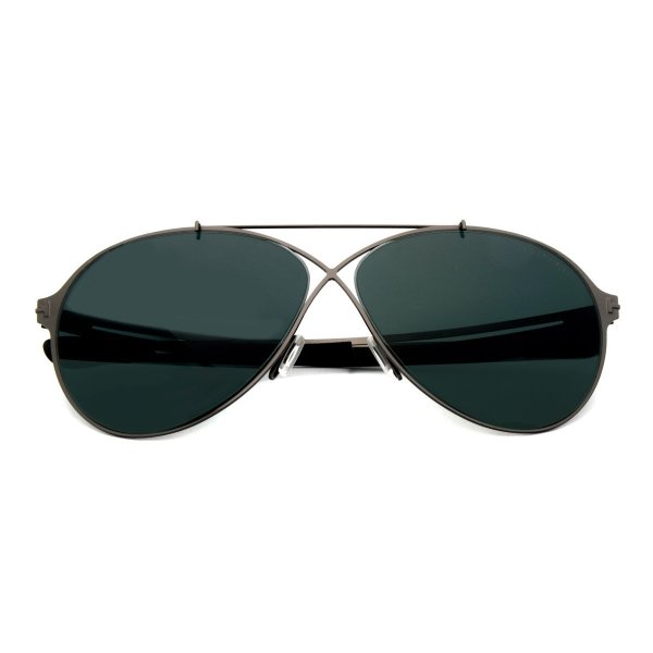 Rocco Shiny Dark Ruthenium & Blue Aviator Sunglasses FT0828-6212V