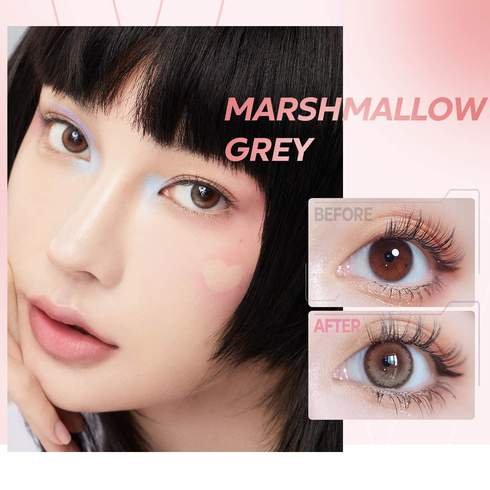 Marshmallow Grey Color Contacts1-Day AB-Side(10pcs)