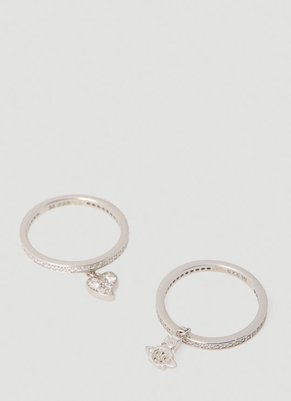 Set of Two Brandita Rings in Silver