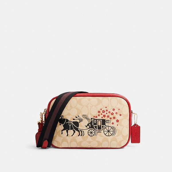 Lunar New Year Jes Crossbody in Signature Canvas With Ox and Carriage
