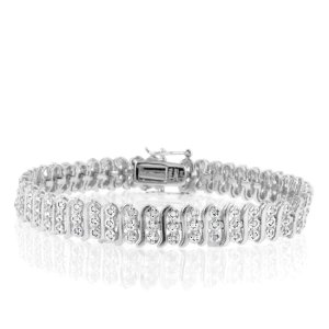 1.00 Carat tw Diamond Tennis Bracelet in Sterling Silver - 7.5"