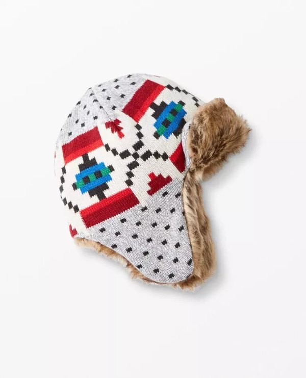 Furry Sweaterknit Trapper Hat