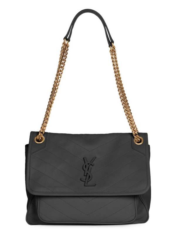 - Medium Niki Leather Shoulder Bag