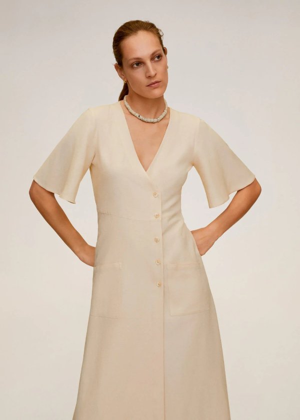 Buttoned wrap dress - Women | OUTLET USA