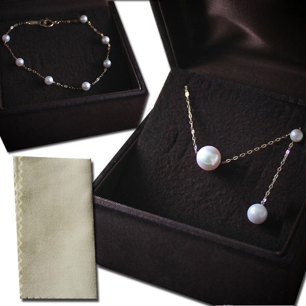 Akoya sea pearl 8-8.5mm necklace＆ bracelet 项链手链套装