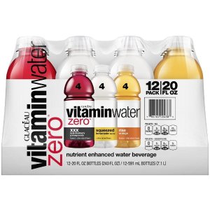Vitaminwater Zero 多种口味维他命水饮料12瓶 X 20盎司