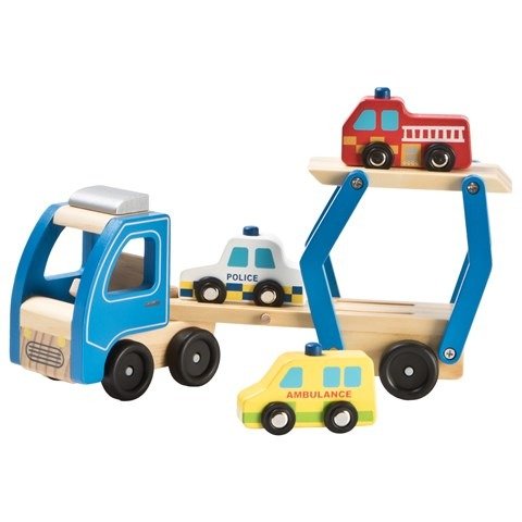 Wood Little Wooden Car Carrier | AlexandAlexa