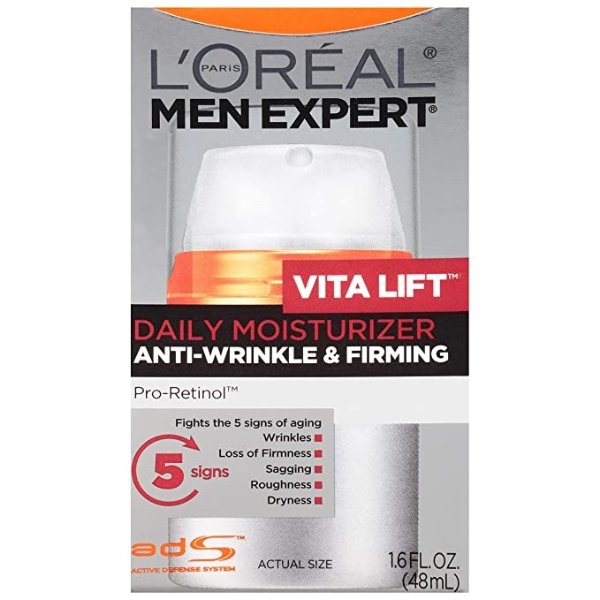 'OreaMen Expert Vitaift Anti-Wrinke & Firming Face Moisturizer with Pro-Retino, Face Moisturizer for Men, Beard and Skincare for Men, 1.6 oz