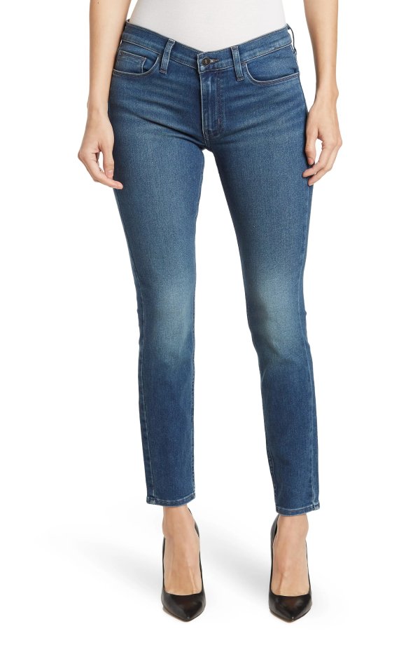 Krista Low Rise Ankle Crop Skinny Jeans