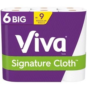 Signature Cloth Choose-A-Sheet Paper Towels, 6 Big Rolls