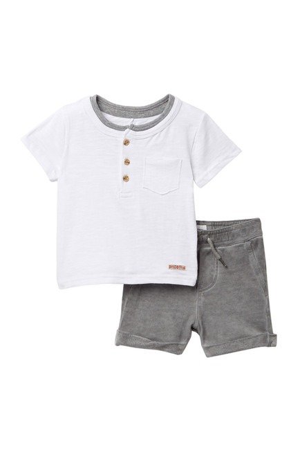 Cotton Slub Jersey Tee & Shorts (Baby Boys)