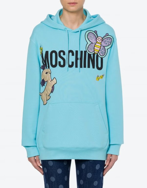 Animals patch hoodie - Clothing - Women - Moschino | Moschino Official Online Shop